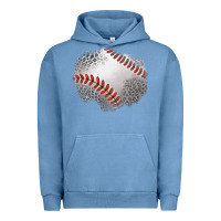 Pigment Pebble Blue leopard baseball patch Urban Hoodie - Jasminsmagicworld
