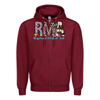 Burgundy rma registered medical aide Zipper Hoodie - Zillion Design Studio
