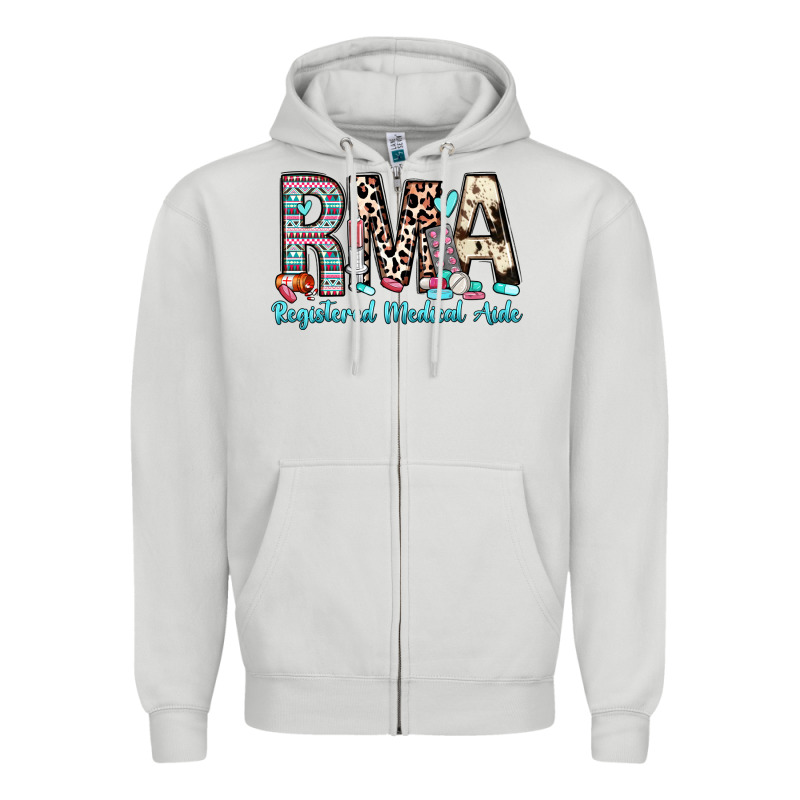 Rma Registered Medical Aide Zipper Hoodie by Zillion Design Studio | Teevron