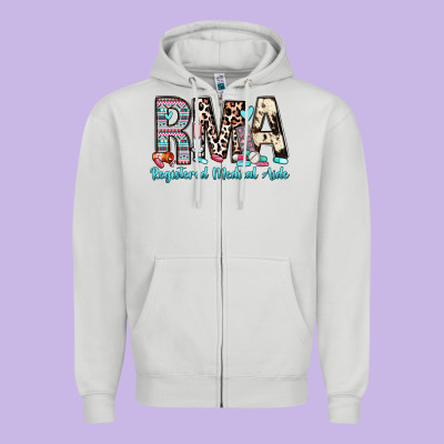 Rma Registered Medical Aide Zipper Hoodie Designed By Zillion Design Studio