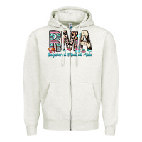 Oatmeal Heather rma registered medical aide Zipper Hoodie - Zillion Design Studio