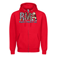 Red rma registered medical aide Zipper Hoodie - Zillion Design Studio