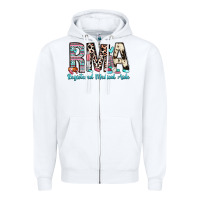 White rma registered medical aide Zipper Hoodie - Zillion Design Studio