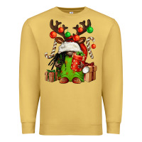 Antique Gold christmas afro gnomes Premium Sweatshirt - FaDigitalArtStudio