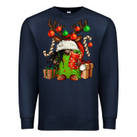 Navy christmas afro gnomes Premium Sweatshirt - FaDigitalArtStudio