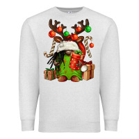 Oatmeal Heather christmas afro gnomes Premium Sweatshirt - FaDigitalArtStudio