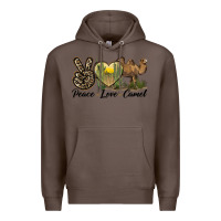 Coffee peace love camel Premium Hoodie - LillyAllenDesigns
