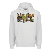Dove Grey peace love camel Premium Hoodie - LillyAllenDesigns