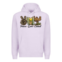 Lilac peace love camel Premium Hoodie - LillyAllenDesigns