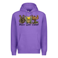 Purple peace love camel Premium Hoodie - LillyAllenDesigns