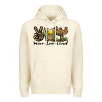 Sandshell peace love camel Premium Hoodie - LillyAllenDesigns