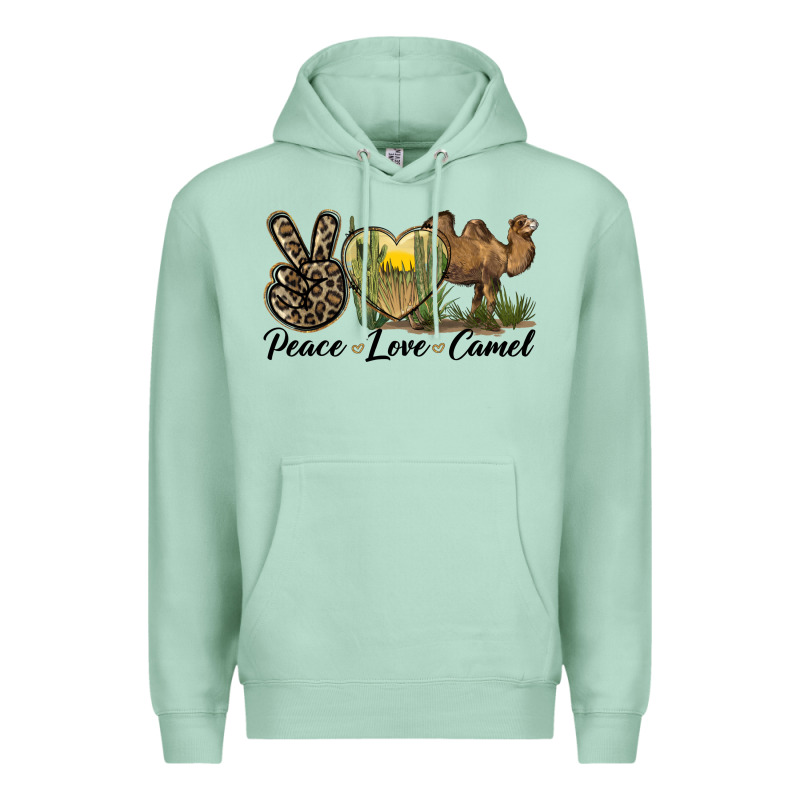 Peace Love Camel Premium Hoodie by LillyAllenDesigns | Teevron