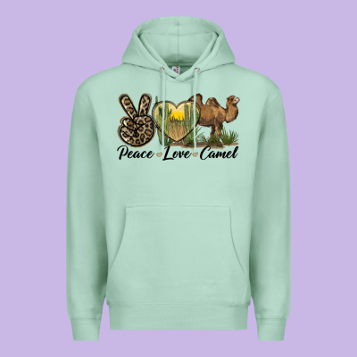 Peace Love Camel Premium Hoodie Designed By Lillyallendesigns