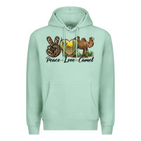 Seafoam peace love camel Premium Hoodie - LillyAllenDesigns