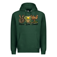 Sports Green peace love camel Premium Hoodie - LillyAllenDesigns