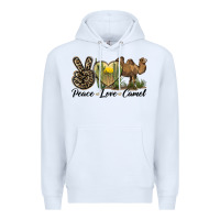 White peace love camel Premium Hoodie - LillyAllenDesigns