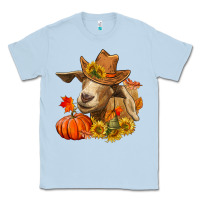 Dusty Blue Fall Goat Classic Tee - RanaPortraitStore
