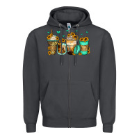 Smoke sunflowers coffee cups Zipper Hoodie - Zillion Design Studio