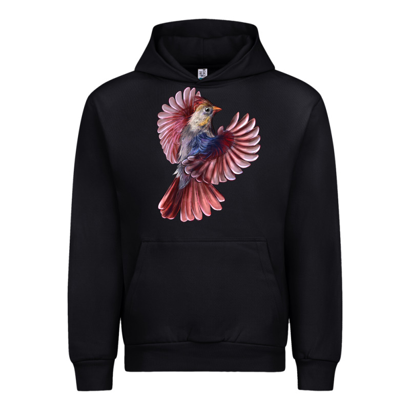 Flying Northern Cardinal Bird Urban Hoodie by LillyAllenDesigns | Teevron