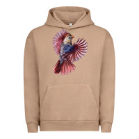 Pigment Burro Flying Northern Cardinal Bird Urban Hoodie - LillyAllenDesigns