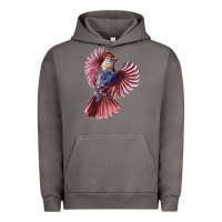 Pigment Tornado Flying Northern Cardinal Bird Urban Hoodie - LillyAllenDesigns