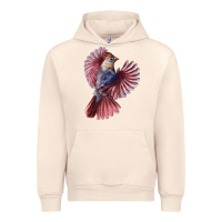 Sandshell Flying Northern Cardinal Bird Urban Hoodie - LillyAllenDesigns