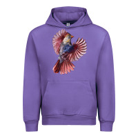 Tulip Flying Northern Cardinal Bird Urban Hoodie - LillyAllenDesigns