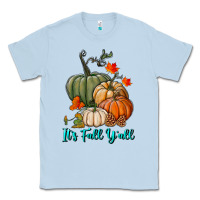 Dusty Blue Happy Fall Y'all Pumpkins Classic Tee - RanaPortraitStore