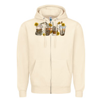 Sandshell skeleton hands coffee cups Zipper Hoodie - texasbilliewilder