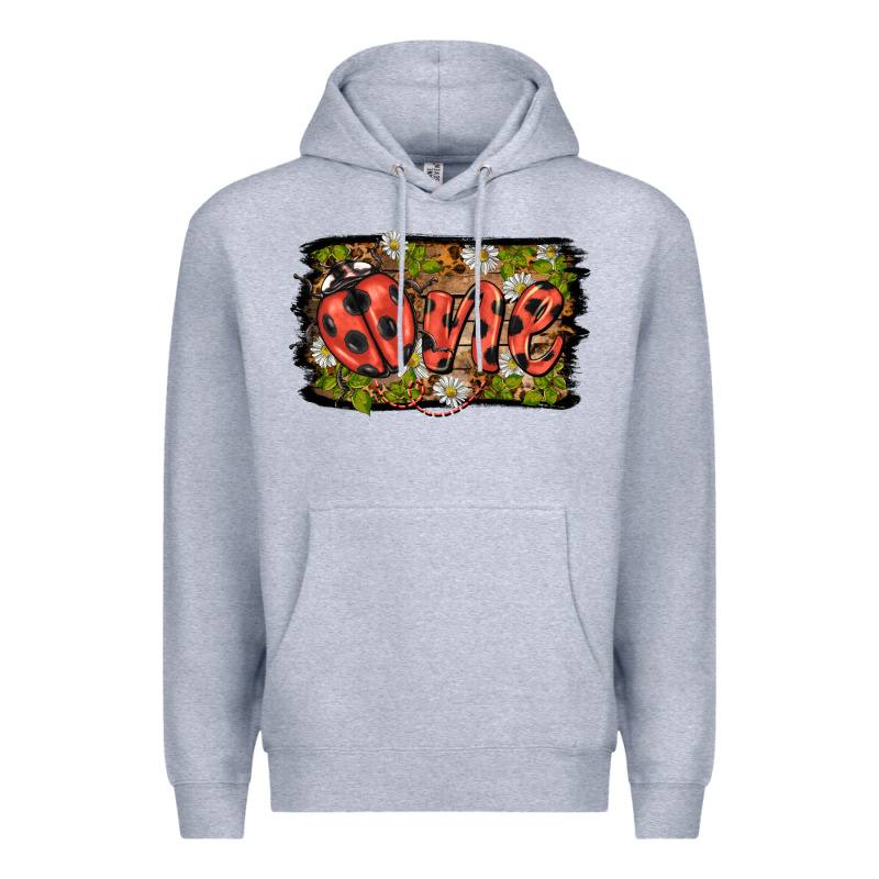 Ladybug One Background Premium Hoodie by BarkalooDesign | Teevron