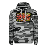 Slate Camo ladybug one background Premium Hoodie - BarkalooDesign