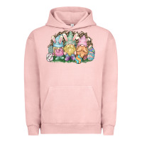 Pigment Salmon Easter Day gnomes Urban Hoodie - NancyCooperArtShop