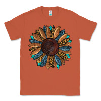 Copper Fall Tooled Leather Sunflower Classic Tee - RanaPortraitStore