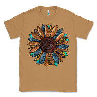 Toasted Coconut Fall Tooled Leather Sunflower Classic Tee - RanaPortraitStore