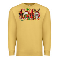 Antique Gold christmas afro gnomies Premium Sweatshirt - FaDigitalArtStudio