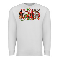 Dove Grey christmas afro gnomies Premium Sweatshirt - FaDigitalArtStudio