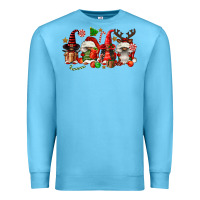Ocean Blue christmas afro gnomies Premium Sweatshirt - FaDigitalArtStudio