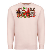 Pale Pink christmas afro gnomies Premium Sweatshirt - FaDigitalArtStudio