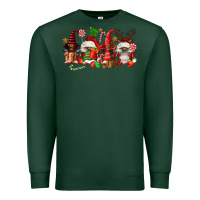 Sports Green christmas afro gnomies Premium Sweatshirt - FaDigitalArtStudio