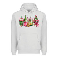 Dove Grey pink christmas gnomes coffee cups Premium Hoodie - Jasminsmagicworld