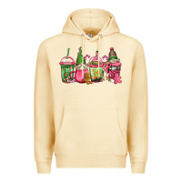 Pina Colada pink christmas gnomes coffee cups Premium Hoodie - Jasminsmagicworld