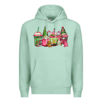 Seafoam pink christmas gnomes coffee cups Premium Hoodie - Jasminsmagicworld