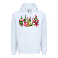 White pink christmas gnomes coffee cups Premium Hoodie - Jasminsmagicworld