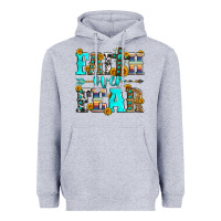 Heather Grey faith over fear Heavyweight Hoodie - Zillion Design Studio
