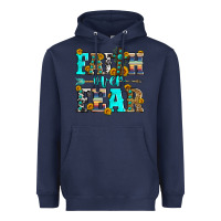 Navy faith over fear Heavyweight Hoodie - Zillion Design Studio