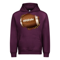 Mauve Wine leopard american football patch Urban Hoodie - Jasminsmagicworld