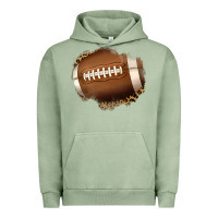 Pigment Oil Green leopard american football patch Urban Hoodie - Jasminsmagicworld
