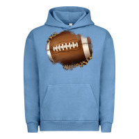 Pigment Pebble Blue leopard american football patch Urban Hoodie - Jasminsmagicworld