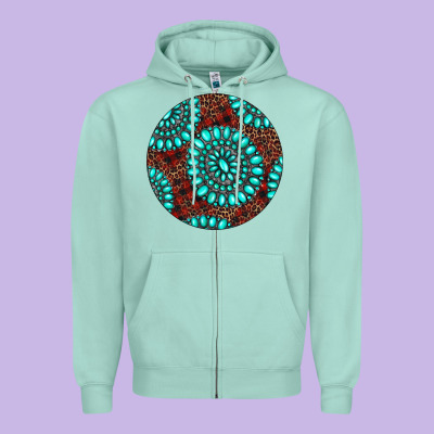 Zipper Hoodie Gemstone Christmas