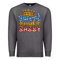 Charcoal Heather usa sweet and sassy Premium Sweatshirt - HRA Design Shop